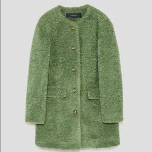 ZARA FAUX FUR COAT - SIZE SMALL